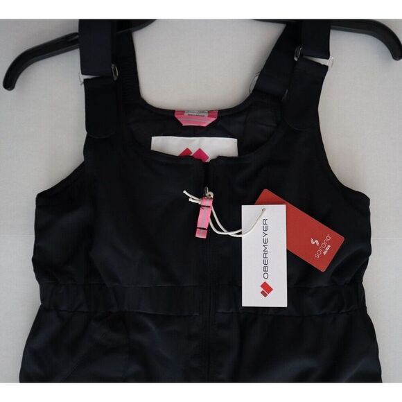 Obermeyer 55034-16009 Toddler Girls Sz 7 Black Snoverall Snow Pants - Picture 3 of 8